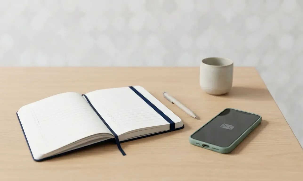 Espace de travail moderne à Marrakech illustrant une newsletter sur la santé masculine, la prévention et la longévité