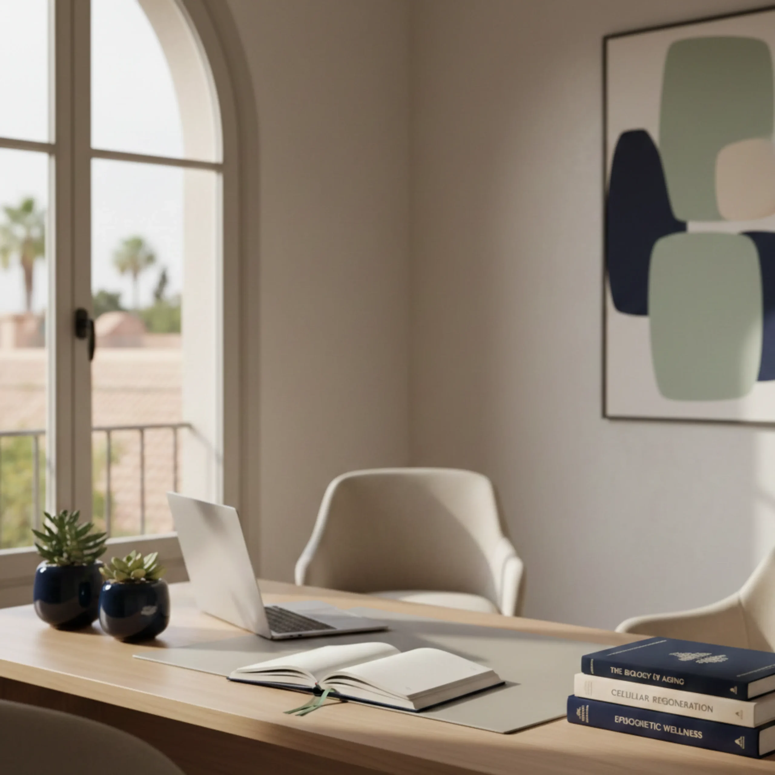 Cabinet médical moderne à Marrakech illustrant la prévention et la longévité masculine