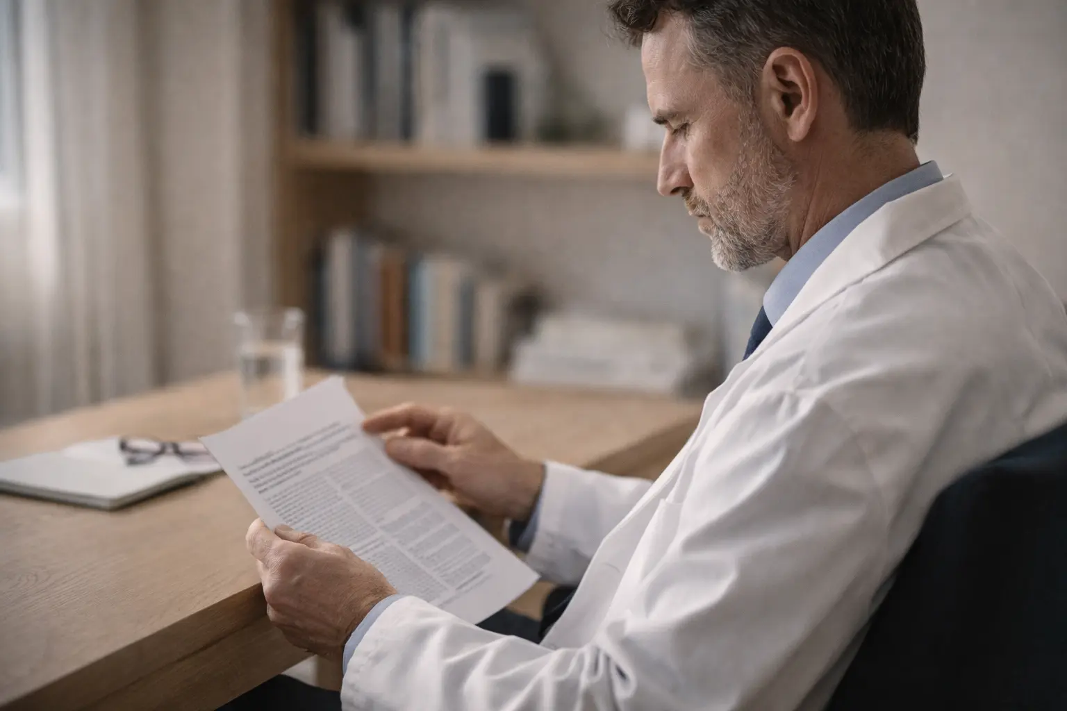 Médecin en environnement de consultation illustrant une expertise en médecine de la longévité et santé masculine