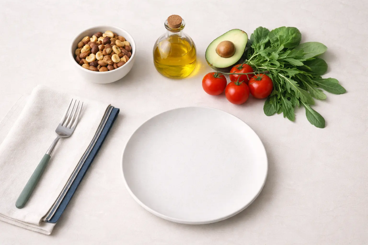 Composition alimentaire saine illustrant la nutrition au service de la prévention et de la longévité